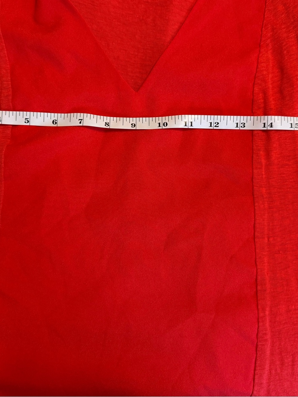 Banana Republic Fire Red / Orange V-Neck Sleeveless Tank Cotton Knit - Picture 10 of 11